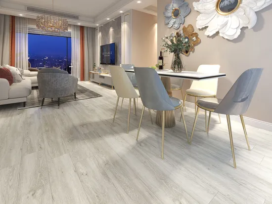 Tuiles de luxe de vinyle de grain en bois de planches de plancher incassables de vinyle de PVC de preuve de feu